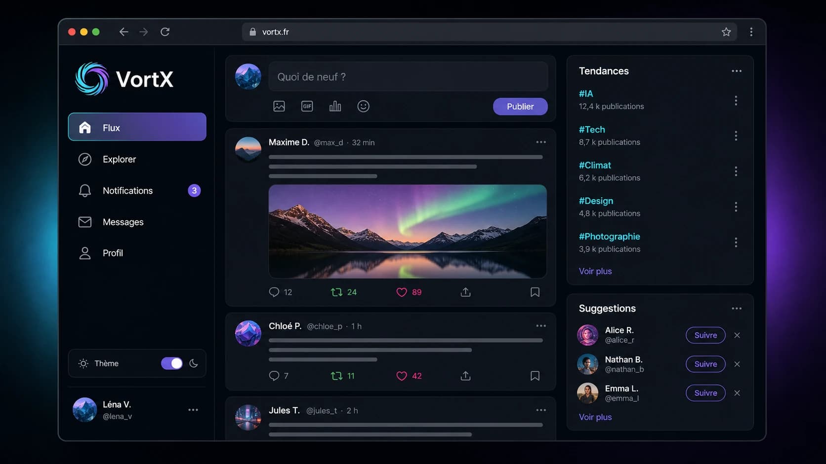 Aperçu du projet VortX